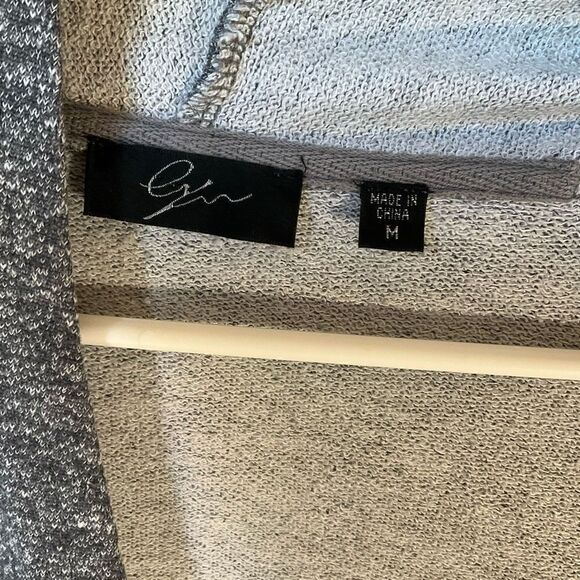 Cyrus Open Waterfall Lyn Sweater, M. Heather Grey - Picture 8 of 11